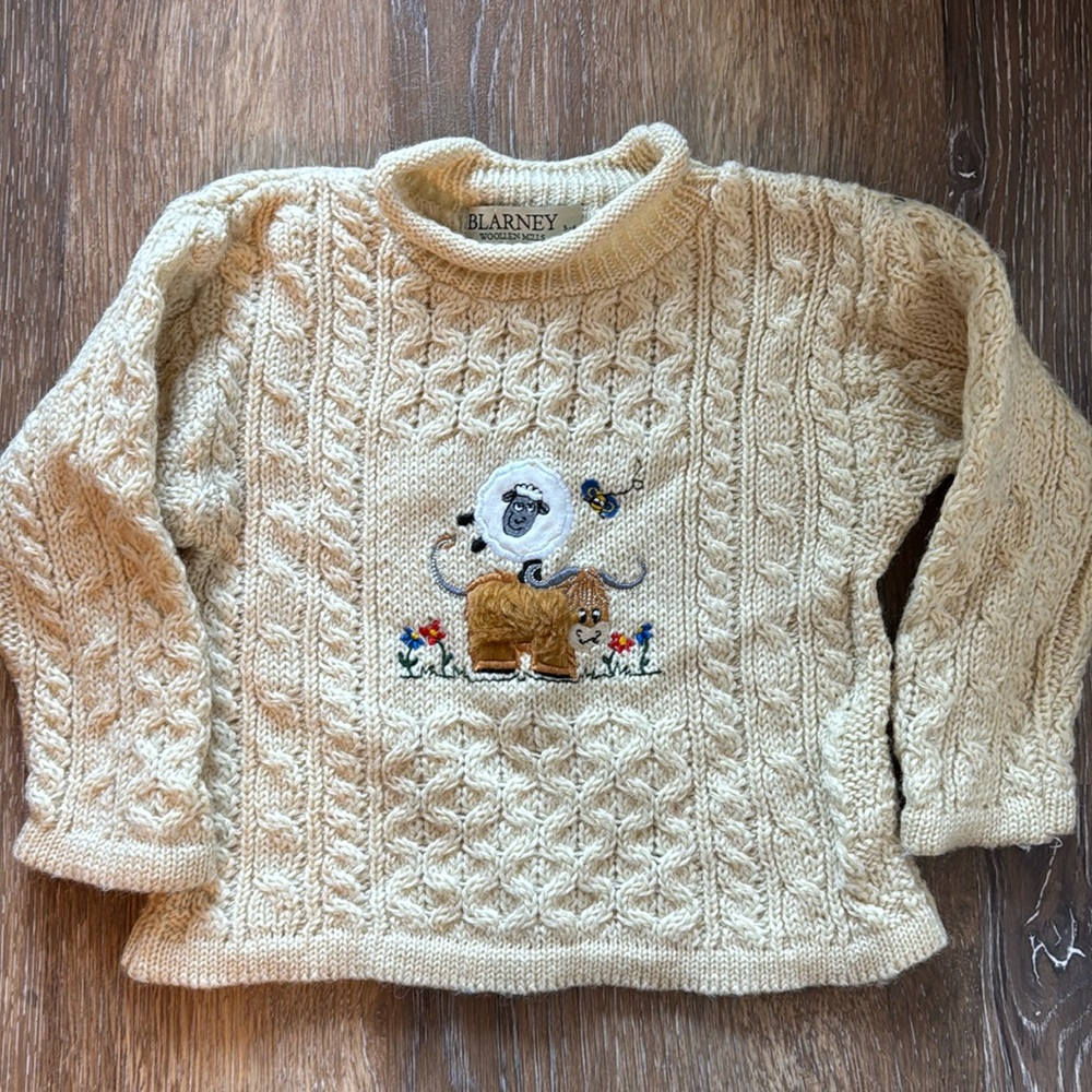 Blarney Woolen Mills 3-4 y.o. 100% Merino Wool Sweater